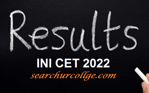 INI CET 2022 results