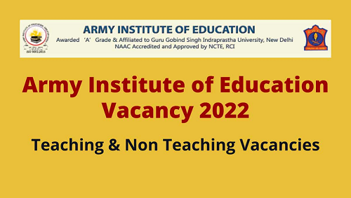 Army Institute of Education Recruitmen 2022